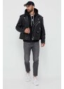 Δερμάτινο jacket Calvin Klein Jeans χρώμα: μαύρο