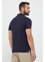 Βαμβακερό μπλουζάκι πόλο Gant χρώμα: ναυτικό μπλε