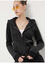 Μπλούζα Juicy Couture Robertson χρώμα: μαύρο, με κουκούλα