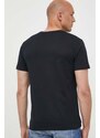 Βαμβακερό μπλουζάκι Gant χρώμα: μαύρο