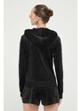 Μπλούζα Juicy Couture Robertson χρώμα: μαύρο, με κουκούλα