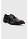 Δερμάτινα κλειστά παπούτσια HUGO Kerr χρώμα: μαύρο, 50497869 F350497869