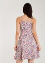 FREE WEAR Φόρεμα Γυναικείο με Print - Ροζ - 013004