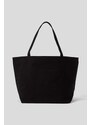Βαμβακερή τσάντα Karl Lagerfeld χρώμα: μαύρο