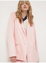 Βαμβακερό blazer Stine Goya χρώμα: ροζ