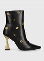 Δερμάτινες μπότες Karl Lagerfeld DEBUT γυναικείες, χρώμα: μαύρο, KL32059F F3KL32059F