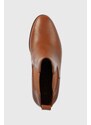 Δερμάτινες μπότες τσέλσι Lauren Ralph Lauren Mylah γυναικείες, χρώμα: καφέ, 802912285002 F3802912285002