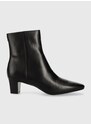 Δερμάτινες μπότες Lauren Ralph Lauren Willa γυναικείες, χρώμα: μαύρο, 802912365001