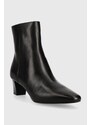 Δερμάτινες μπότες Lauren Ralph Lauren Willa γυναικείες, χρώμα: μαύρο, 802912365001