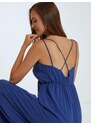 Celestino Ολόσωμη φόρμα με χιαστί πλάτη μπλε ελεκτρικ για Γυναίκα