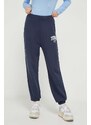 Βαμβακερό παντελόνι Tommy Jeans χρώμα: ναυτικό μπλε