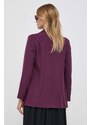 Σακάκι Sisley χρώμα: μοβ