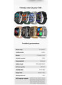 Smartwatch Microwear F12 - Black Silicone