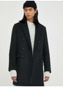 Παλτό από μείγμα μαλλιού Bruuns Bazaar χρώμα: μαύρο