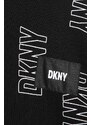 Παιδική βαμβακερή μπλούζα DKNY χρώμα: μαύρο, με κουκούλα