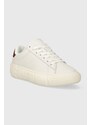Δερμάτινα αθλητικά παπούτσια Tommy Jeans TJW NEW CUPSOLE LEATH LC χρώμα: άσπρο, EN0EN02273