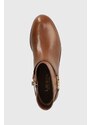 Δερμάτινες μπότες Lauren Ralph Lauren Briela γυναικείες, χρώμα: καφέ, 802912273002 F3802912273002