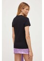 Βαμβακερό μπλουζάκι Pinko χρώμα: μαύρο