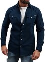 Jack&Jones - 12138115 - Jje Sheridan Shirt L/S Noos - Dark Navy - Slim Fit - πουκάμισο