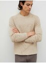 Βαμβακερό πουλόβερ Marc O'Polo χρώμα: μπεζ