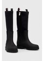 Μπότες Tommy Hilfiger ESSENTIAL TOMMY RAINBOOT χρώμα: μαύρο, FW0FW07666