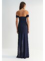 Trendyol Βραδινό &; Prom Φόρεμα - Σκούρο μπλε - Διπλό στήθος