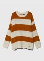 Παιδικό πουλόβερ από μείγμα μαλλιού Pepe Jeans χρώμα: πορτοκαλί