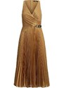 RALPH LAUREN Φορεμα Foiled Mtl Chiffon-Cocktail W/ Trim 253919399002 classic camel/gold foil