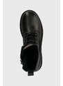 Δερμάτινα workers Tommy Jeans TJW BOOT ZIP UP χρώμα: μαύρο, EN0EN02305 F3EN0EN02305