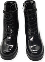 S.OLIVER Lace Boot Flat 5-25229-41 018 BLACK PATENT