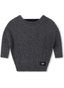 Παιδικό πουλόβερ από μείγμα μαλλιού DKNY χρώμα: γκρι