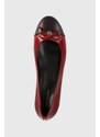 Δερμάτινες μπαλαρίνες Tory Burch CAP-TOE BALLET χρώμα: κόκκινο, 154510-200 F3154510-200