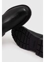 Δερμάτινες μπότες Levi's SUPER TROOPER γυναικείες, χρώμα: μαύρο, 235425.559 F3235425.559