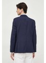 Μάλλινο μπουφάν Karl Lagerfeld χρώμα: ναυτικό μπλε
