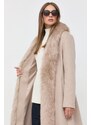 Μάλλινο παλτό Marciano Guess χρώμα: μπεζ