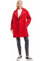 Παλτό Desigual χρώμα: κόκκινο