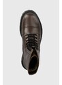 Δερμάτινα παπούτσια Tommy Jeans TJM CASUAL BOOT χρώμα: καφέ, EM0EM01244 F3EM0EM01244