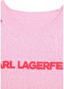 Παιδικό πουλόβερ Karl Lagerfeld χρώμα: ροζ