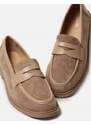ideal Basic μονόχρωμα flat loafers με ελαστική σόλα Πούρο