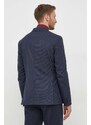Μάλλινο μπουφάν Calvin Klein χρώμα: ναυτικό μπλε