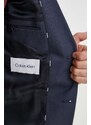Μάλλινο μπουφάν Calvin Klein χρώμα: ναυτικό μπλε