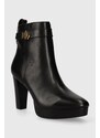 Δερμάτινες μπότες Lauren Ralph Lauren Maisey γυναικείες, χρώμα: μαύρο, 802916352001 F3802916352001