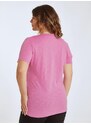 Celestino Βαμβακερό μονόχρωμο t-shirt ροζ για Γυναίκα