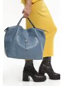Ginza Μεγάλη τσάντα δέρμα μπλε