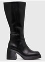 Δερμάτινες μπότες Vagabond Shoemakers BROOKE γυναικείες, χρώμα: μαύρο, 5644.101.20