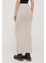 Μάλλινη φούστα Calvin Klein χρώμα: μπεζ