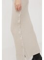 Μάλλινη φούστα Calvin Klein χρώμα: μπεζ