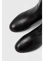 Δερμάτινες μπότες Lauren Ralph Lauren Justine γυναικείες, χρώμα: μαύρο, 802915418004 F3802915418004