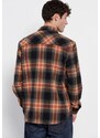 FUNKY BUDDHA Oversized flannel πουκάμισο με τσέπες