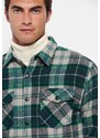 FUNKY BUDDHA Flannel καρό overshirt με τσέπες